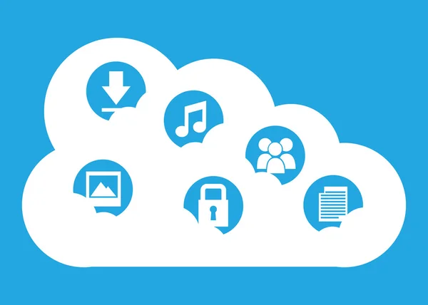 Computación en nube — Archivo Imágenes Vectoriales