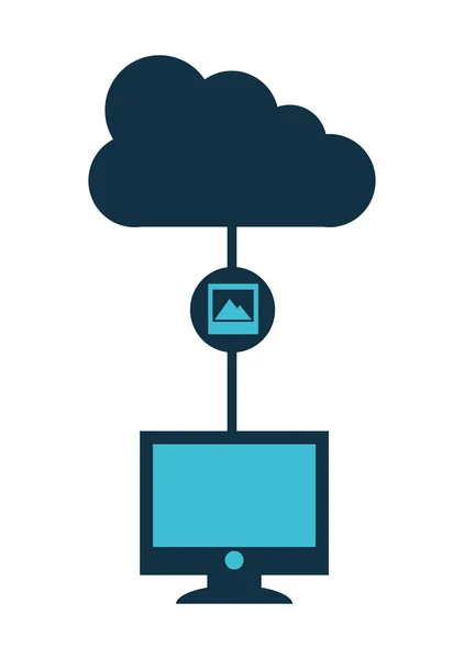 Cloud computing — Stock Vector