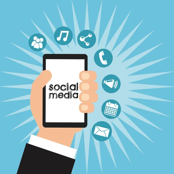 Sociale media — Stockvector