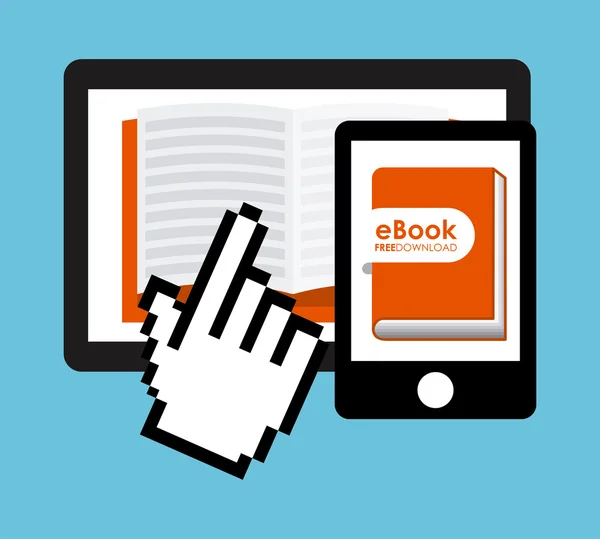 E-Book-Technologie — Stockvektor