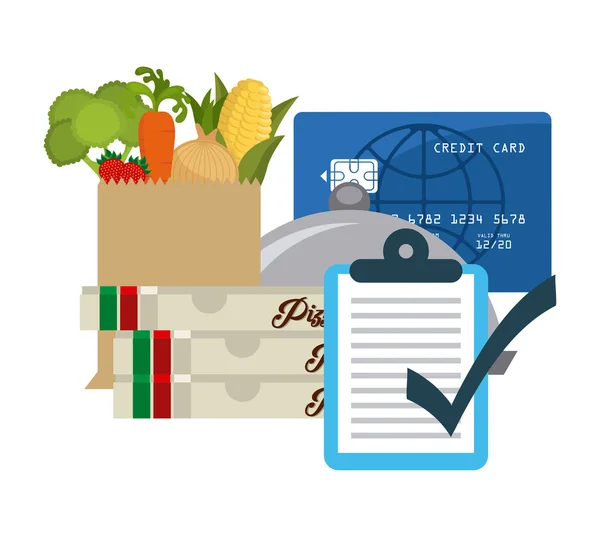 Entrega de alimentos — Vetor de Stock