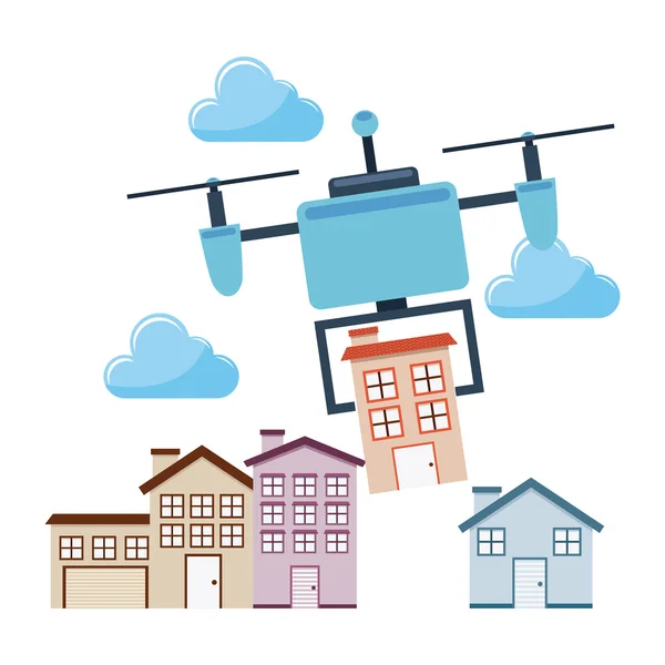 Drone technology — Stock Vector