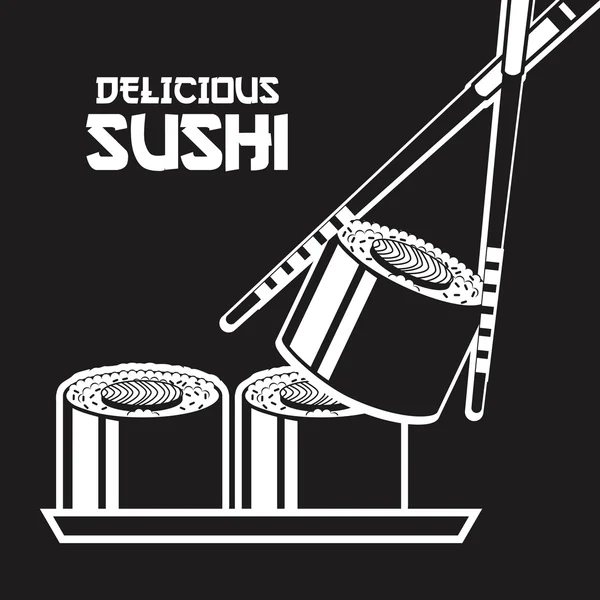 Comida japonesa — Vetor de Stock