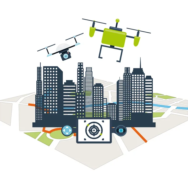 Drone technology — Stock Vector