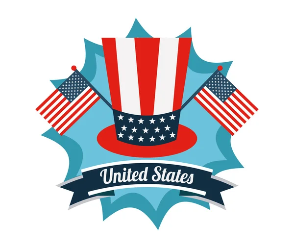 Estados Unidos emblema —  Vetores de Stock
