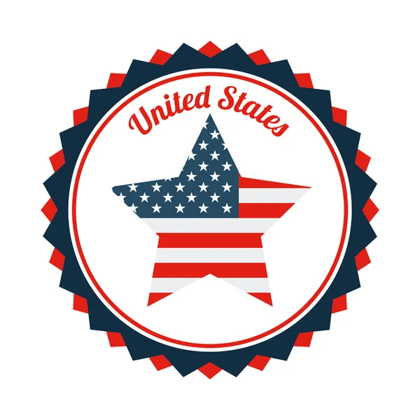 Estados Unidos emblema — Vetor de Stock