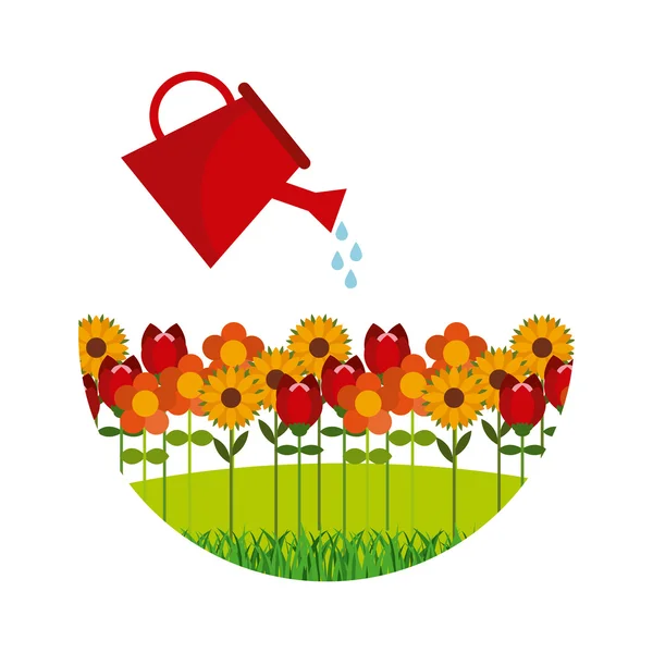 Květinová zahrada — Stockový vektor