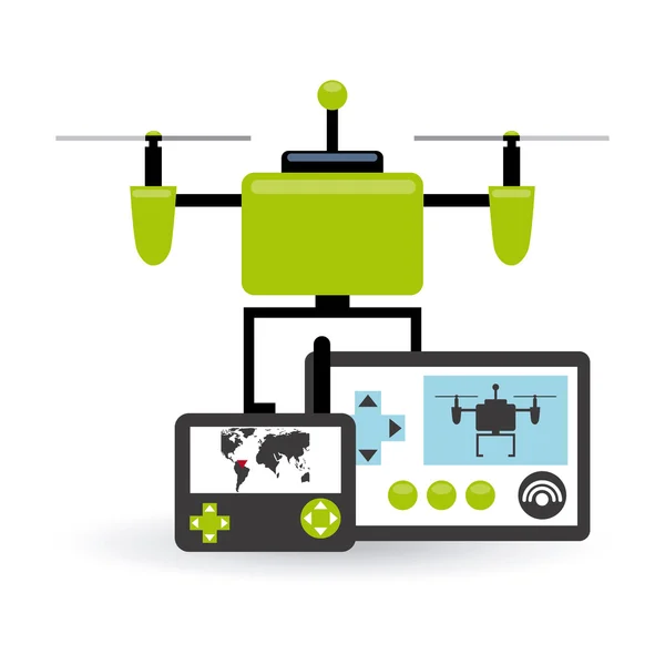 Tecnología de drones — Vector de stock