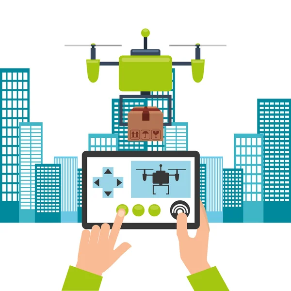 Drone technology — Stock Vector