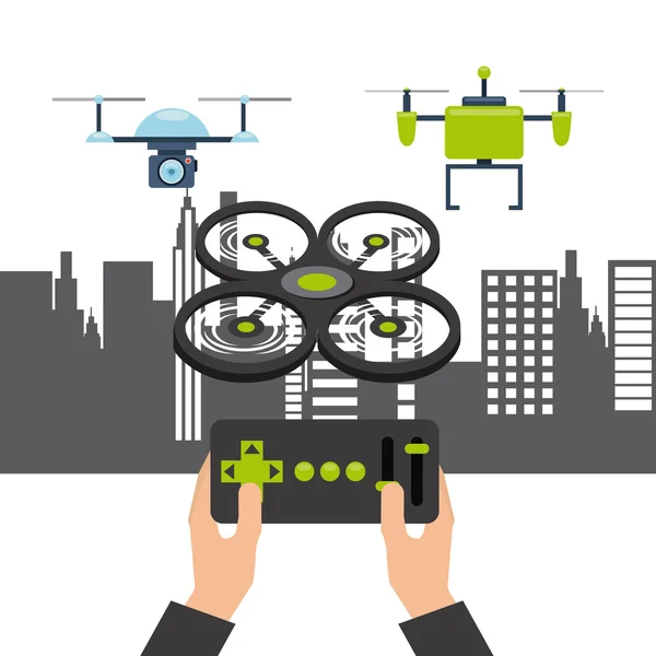 Drone technology — Stock Vector