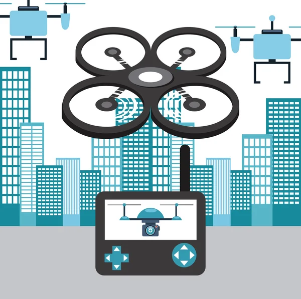 Drone technology — Stock Vector