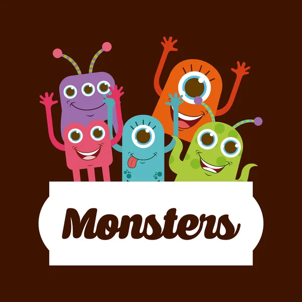 Cute monster — Stock Vector