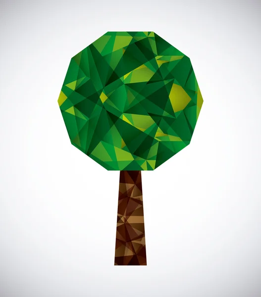 Trees origami — Stock vektor
