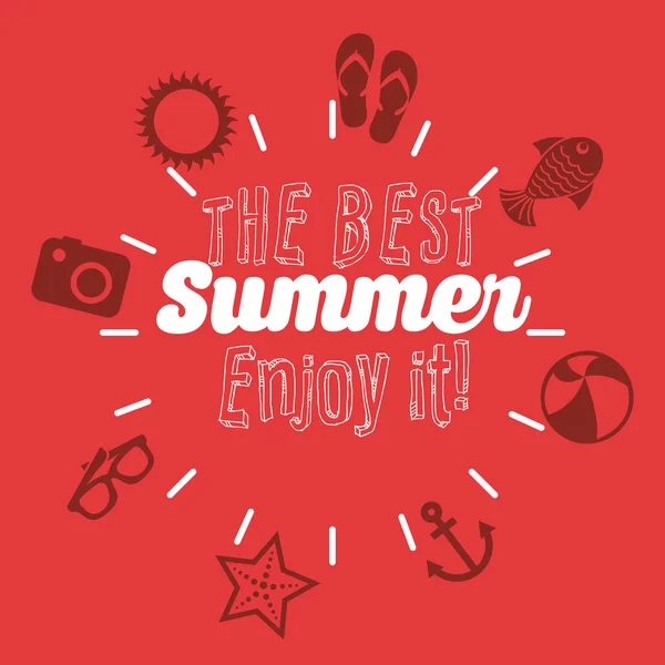 The best summer — Stock Vector