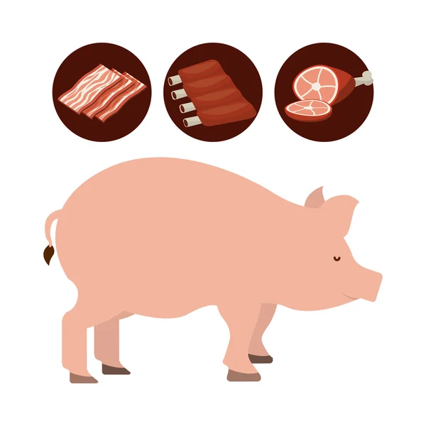 肉屋の概念 — ストックベクタ