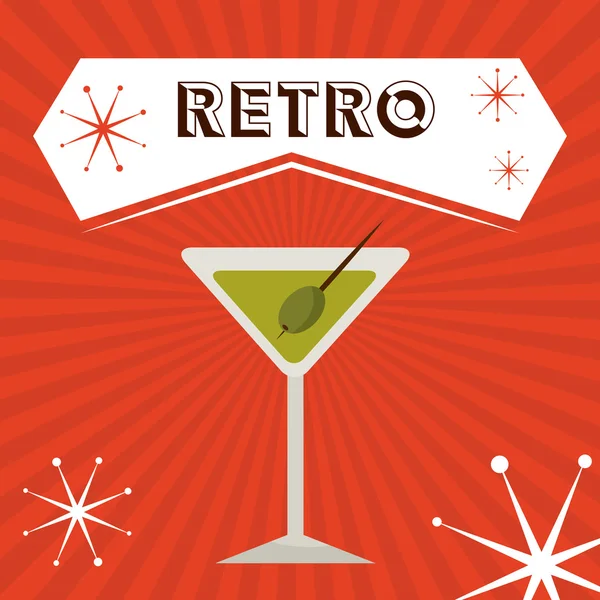 Bebida etiqueta retro — Vector de stock