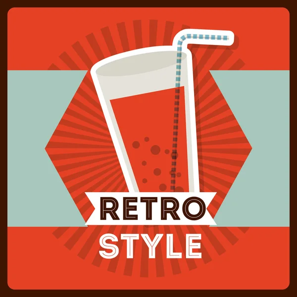 Trinken Retro-Etikett — Stockvektor