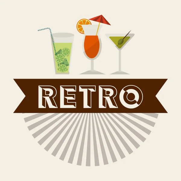 Bebida etiqueta retro — Archivo Imágenes Vectoriales