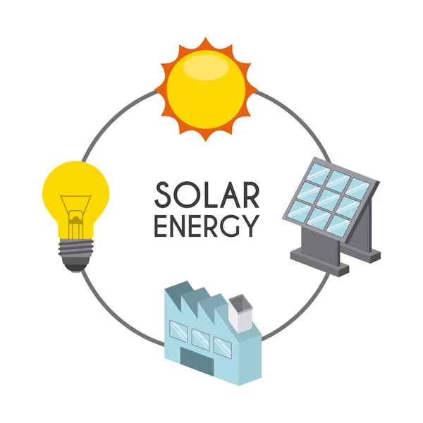 Energia solar — Vetor de Stock