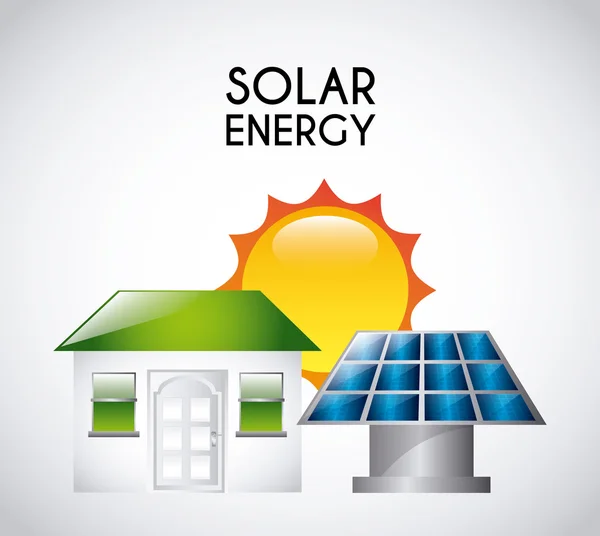 Energia solare — Vettoriale Stock