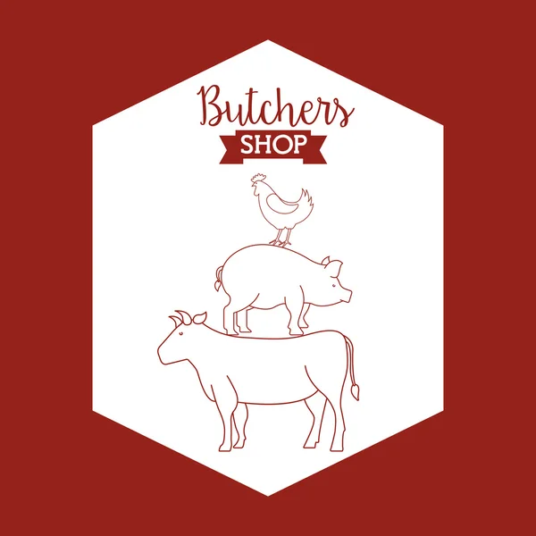 Butcher concept — Stock Vector