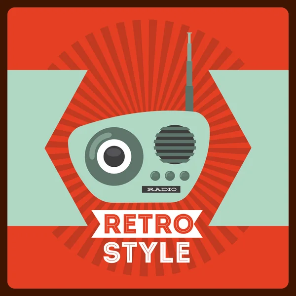 Ícone estilo retro — Vetor de Stock