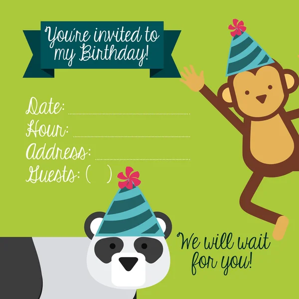 Invitación de cumpleaños — Archivo Imágenes Vectoriales