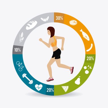 Fitness yaşam tarzı tasarım.