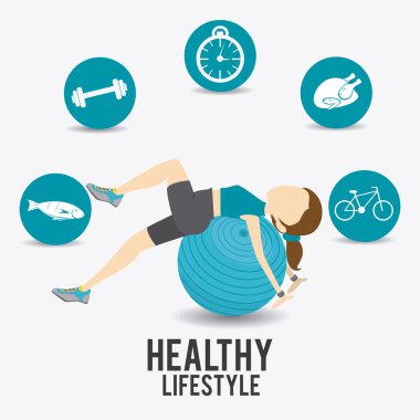 Fitness yaşam tarzı tasarım.