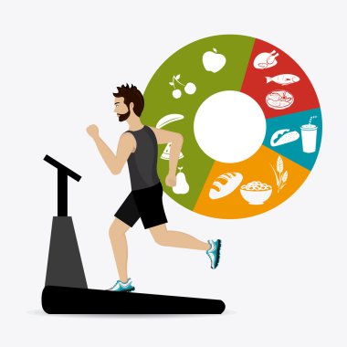 Fitness yaşam tarzı tasarım.
