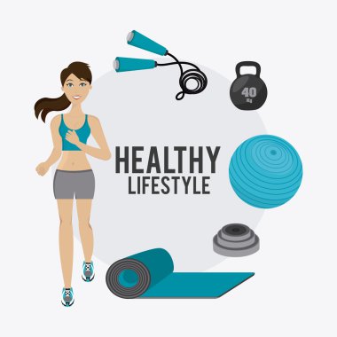 Fitness yaşam tarzı tasarım.