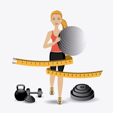 Fitness yaşam tarzı tasarım.