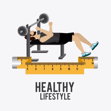 Fitness yaşam tarzı tasarım.