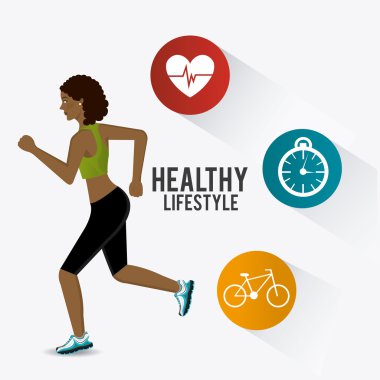 Fitness yaşam tarzı tasarım.