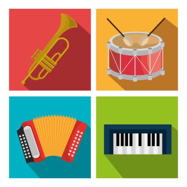 Müzik aletleri tasarım.