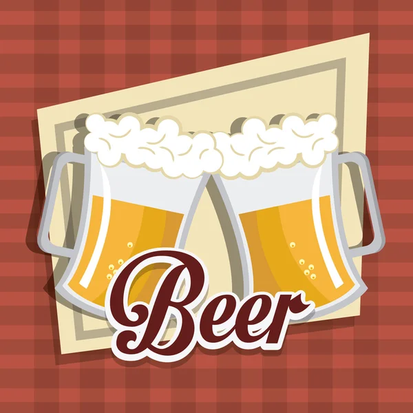 Design digital de cerveja . —  Vetores de Stock