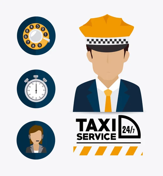 Diseño del servicio de taxi . — Archivo Imágenes Vectoriales