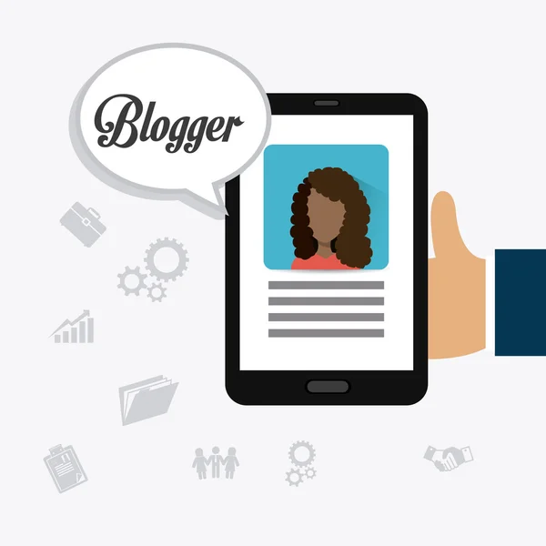 Blogger digitales Design. — Stockvektor