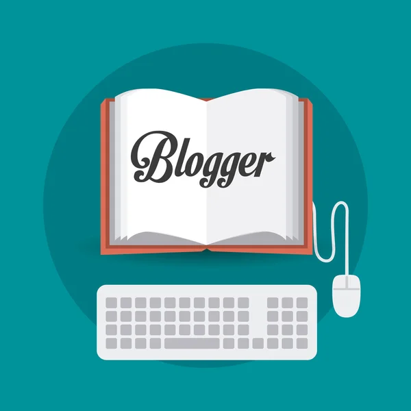 Blogger digitaal ontwerp. — Stockvector