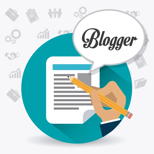 Blogger design numérique . — Image vectorielle