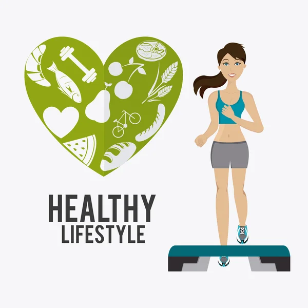 Design de style de vie fitness . — Image vectorielle