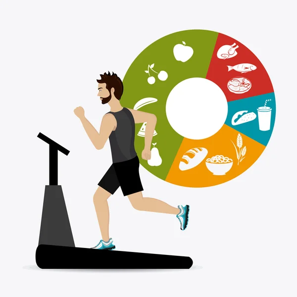 Fitness lifestyle design. — Stock Vector