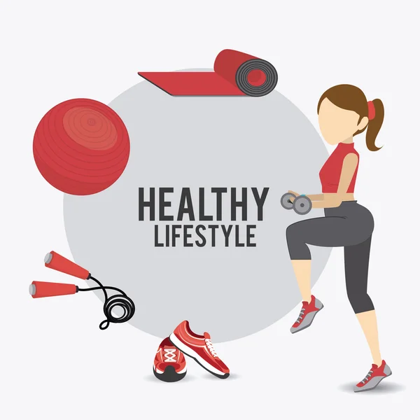 Fitness diseño de estilo de vida . — Vector de stock