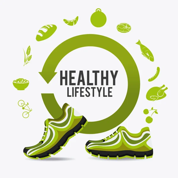 Design für Fitness-Lifestyle. — Stockvektor