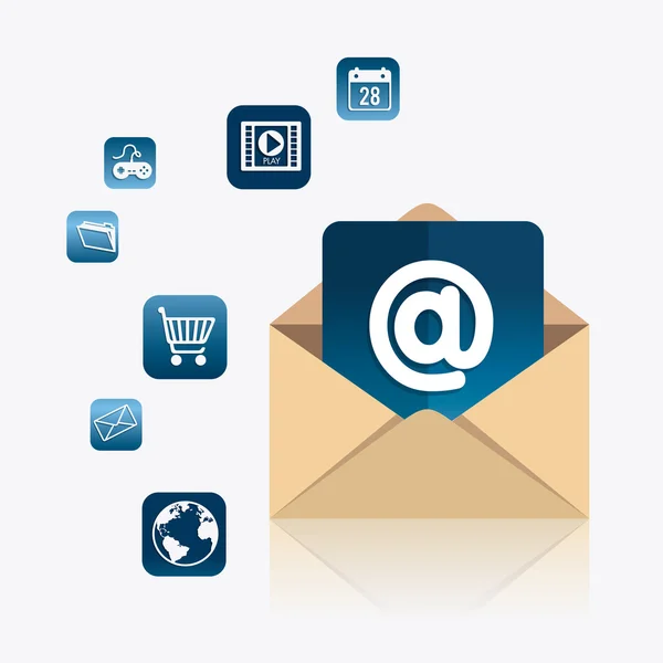 E-mailmarketing ontwerpen. — Stockvector