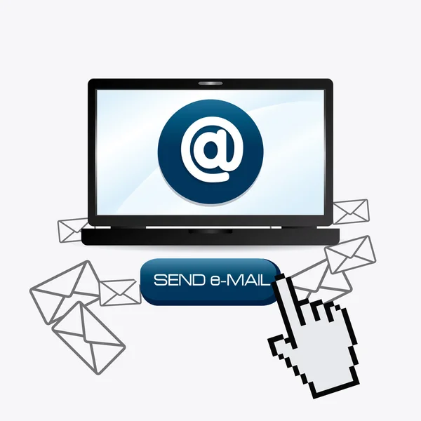 Conception de marketing par courriel. — Image vectorielle