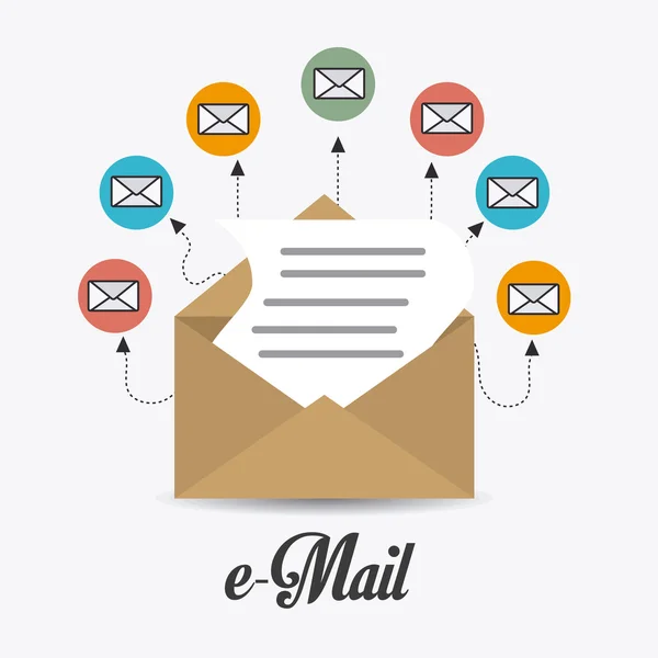 E-mail marketing design. — Vettoriale Stock