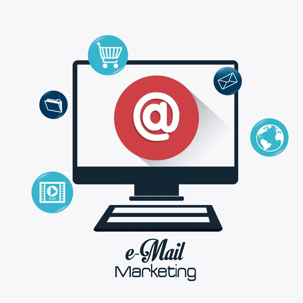 E-Mail Marketing Design. — Stockvektor