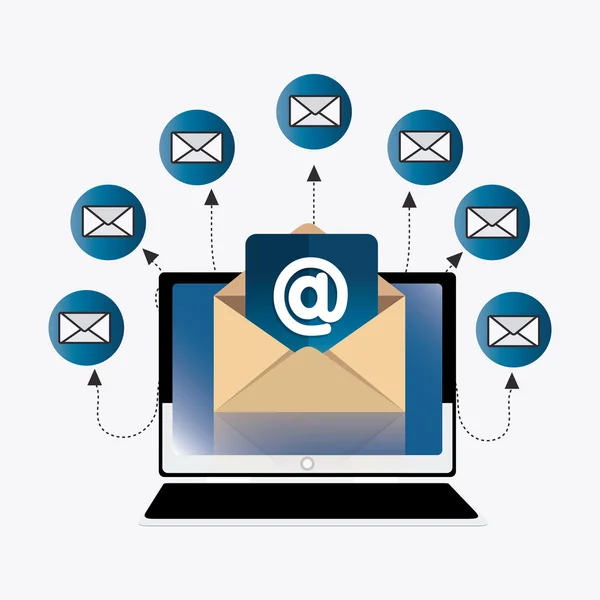 E-mail marketing design. — Vettoriale Stock