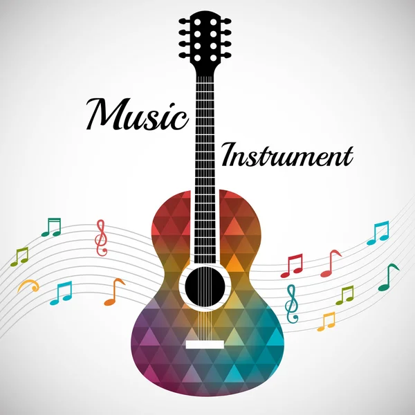 Music instruments design. — Stock Vector
